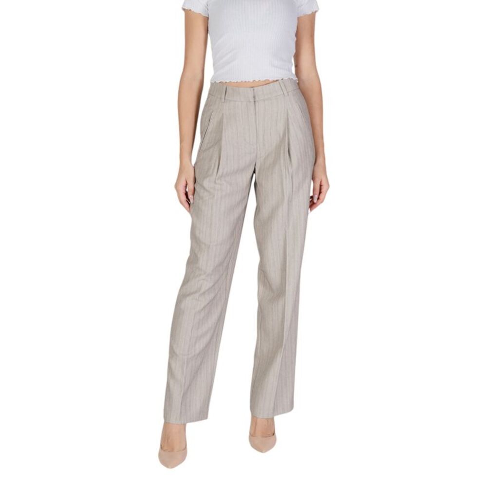 Vero Moda Pinstripe StraightLeg Pants Women grey Trousers